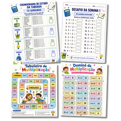 Material Estudo da Tabuada
